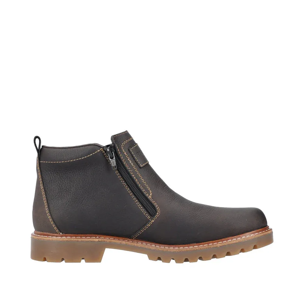 Rieker Schuhe 39871-25 Dunkelbraun Doppelseitiger Reißverschluss RTex