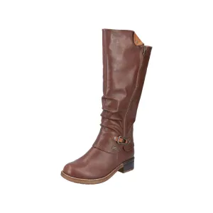 Rieker Schuhe 94652-25 Braune Stiefel mit Futter aus RTex