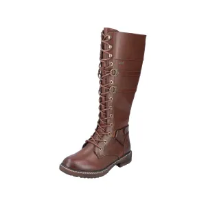 Rieker Schuhe 94732-24 Braun Hoch Schnürung/Seitlicher Reißverschluss RTex