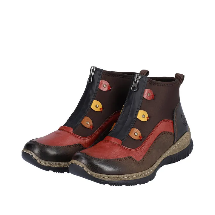 Rieker Schuhe N3277-25 mit Frontreißverschluss