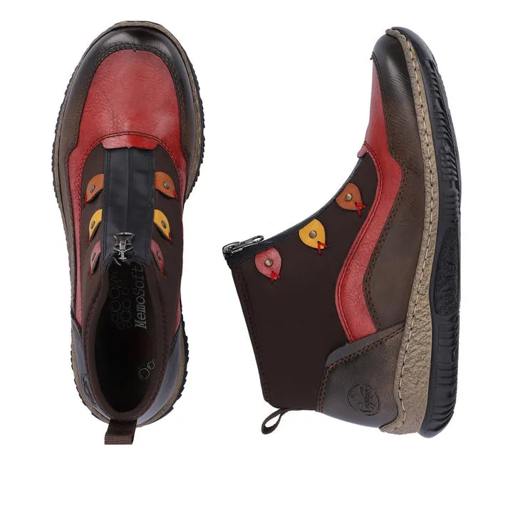 Rieker Schuhe N3277-25 mit Frontreißverschluss