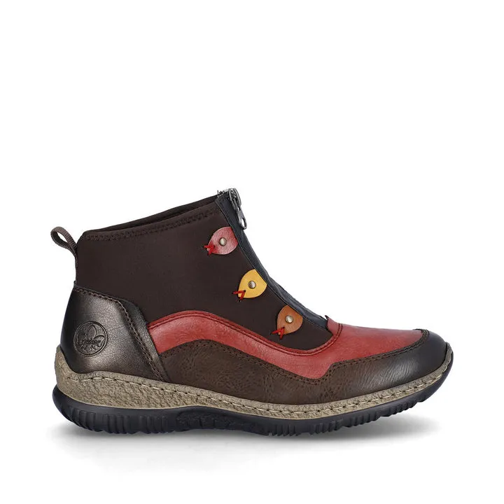 Rieker Schuhe N3277-25 mit Frontreißverschluss