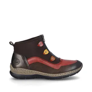 Rieker Schuhe N3277-25 mit Frontreißverschluss