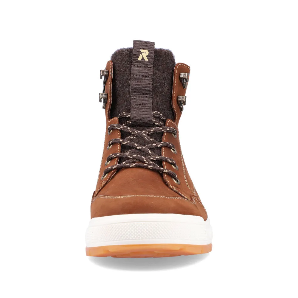 Rieker Schuhe U0070-22 Brauner Reißverschluss-Sneaker