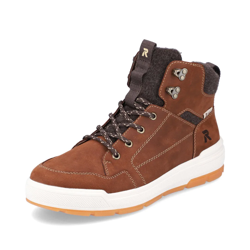 Rieker Schuhe U0070-22 Brauner Reißverschluss-Sneaker