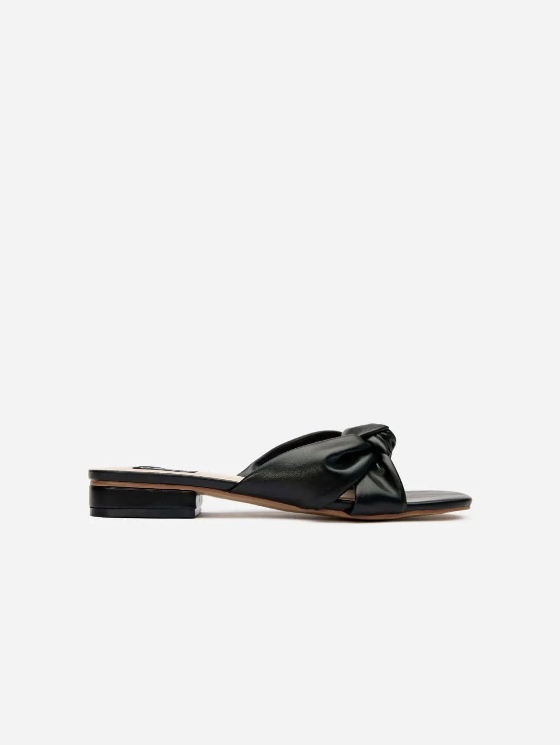 Salsify Damen Veganer Leder Knoten-Sandalen | Schwarz