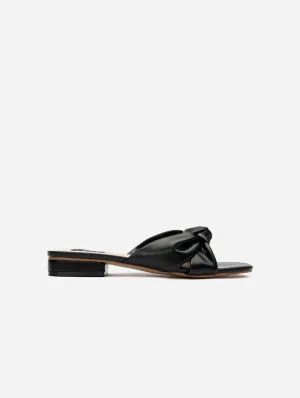 Salsify Damen Veganer Leder Knoten-Sandalen | Schwarz