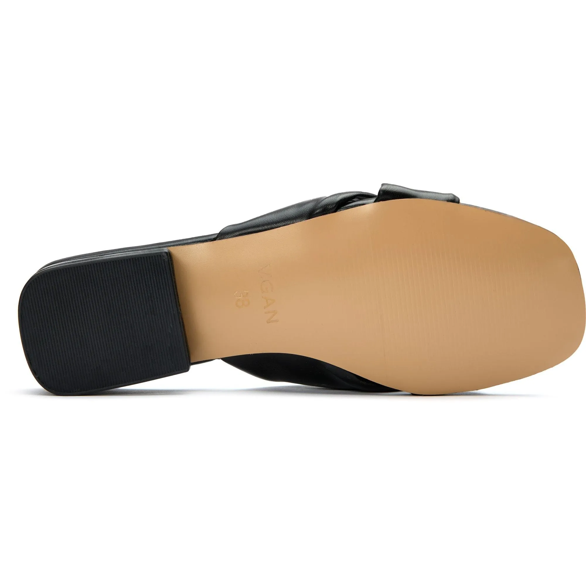 Salsify Damen Veganer Leder Knoten-Sandalen | Schwarz
