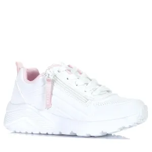 Skechers Kids' Uno Lite - Einfacher Reißverschluss 310387L Weiße Schuhe_Skechers