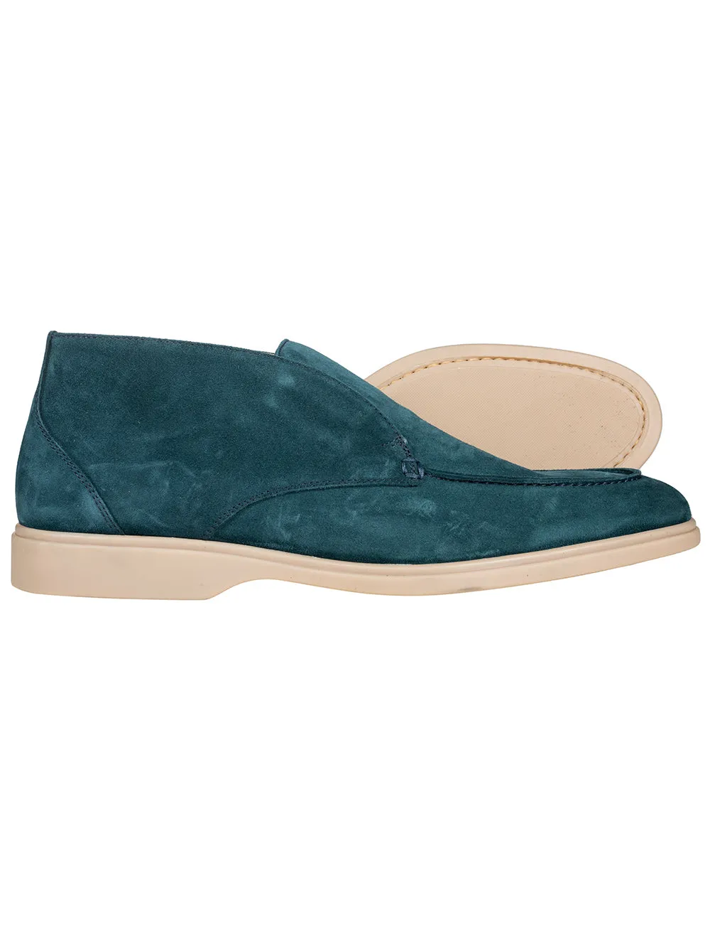 Suede Knöchelstiefel Petrol