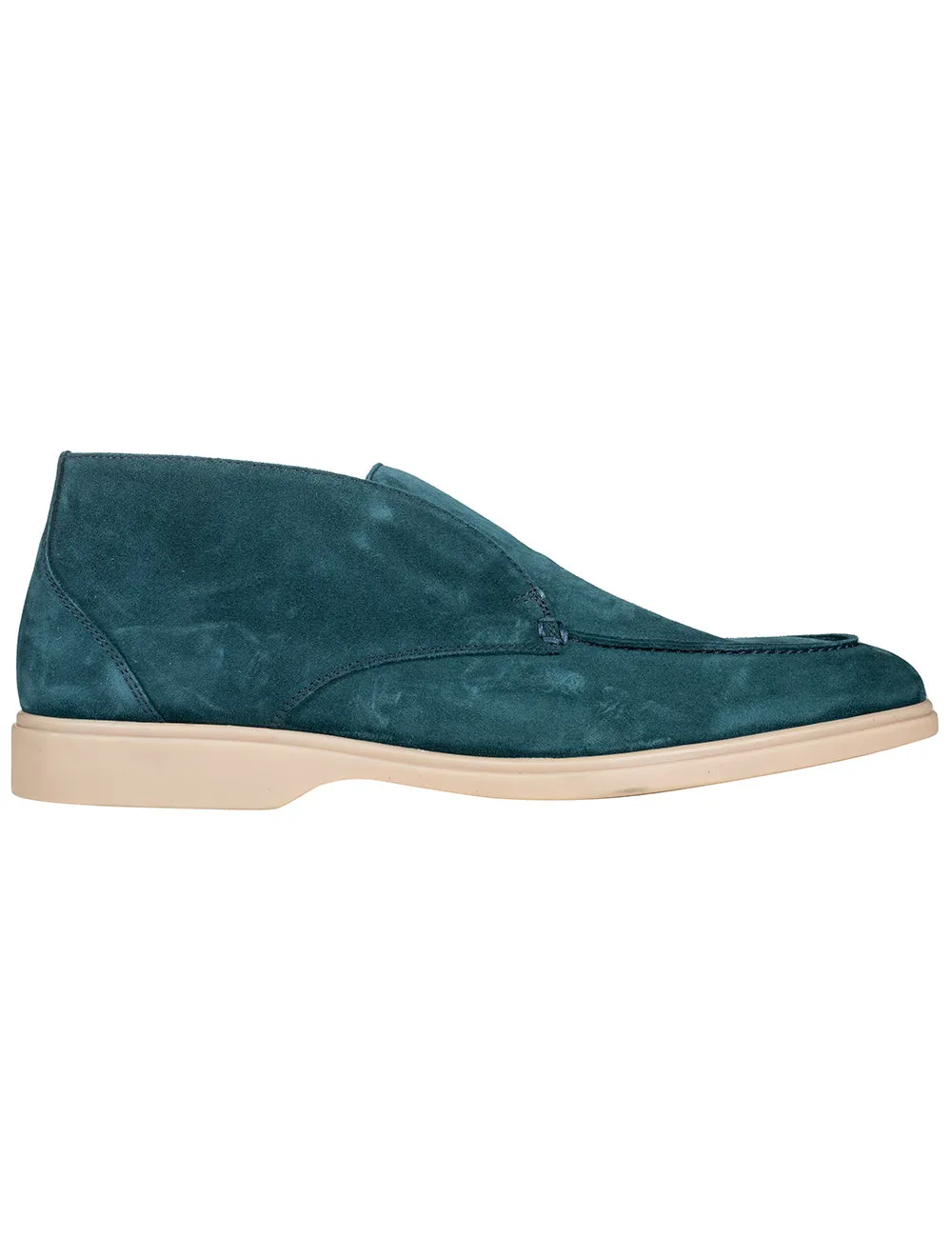 Suede Knöchelstiefel Petrol