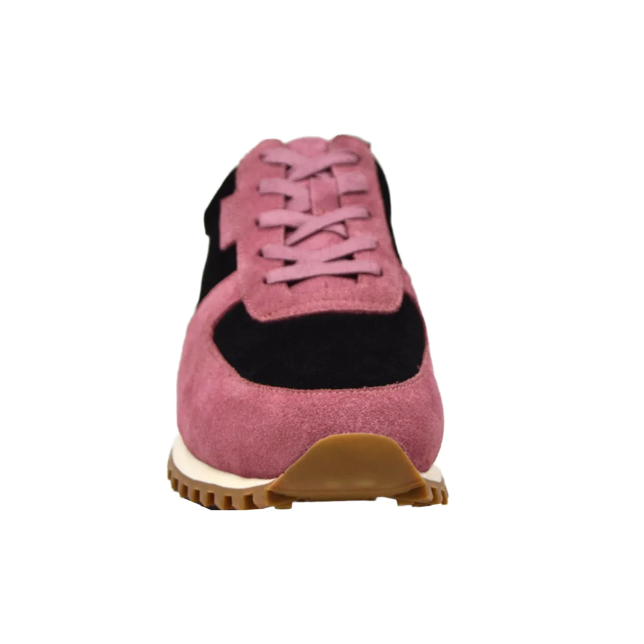 Surrey Pink & Black Sneakers - Handgefertigte Leder- und Wildlederschuhe