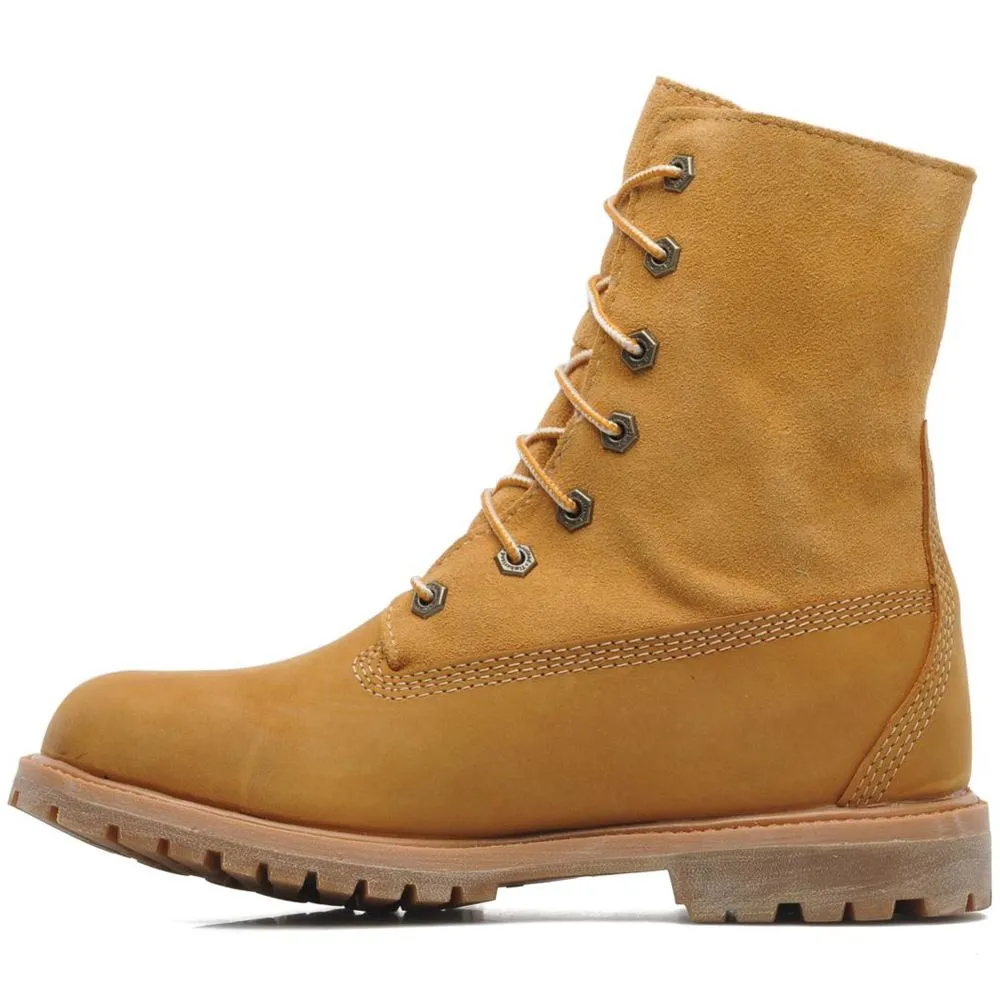 Timberland Authentic Teddy Fleece Damen wasserdichte Stiefel mittlerer Schafthöhe
