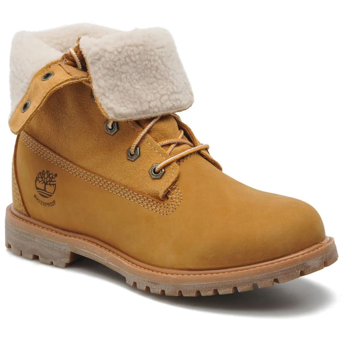Timberland Authentic Teddy Fleece Damen wasserdichte Stiefel mittlerer Schafthöhe