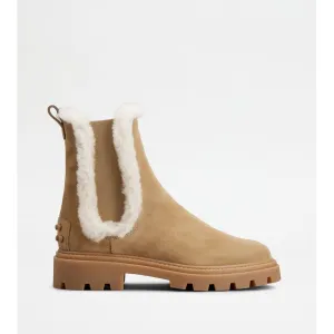 Tod's Chelsea Boots in Wildleder und Schaffell ecco Schuhe
