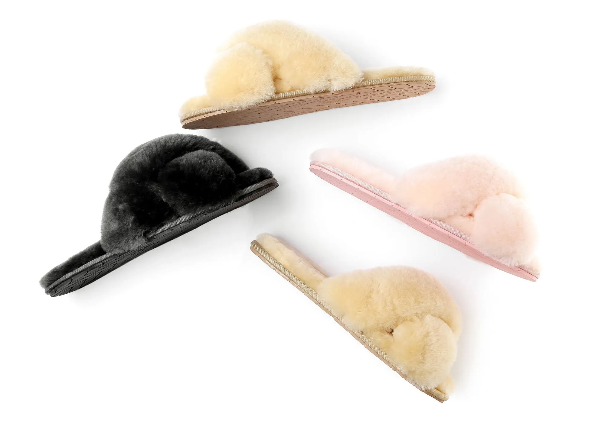 UGG Australian Shepherd Linty Damen Cross Fluffy Slide Hausschuhe UGG Schuhe