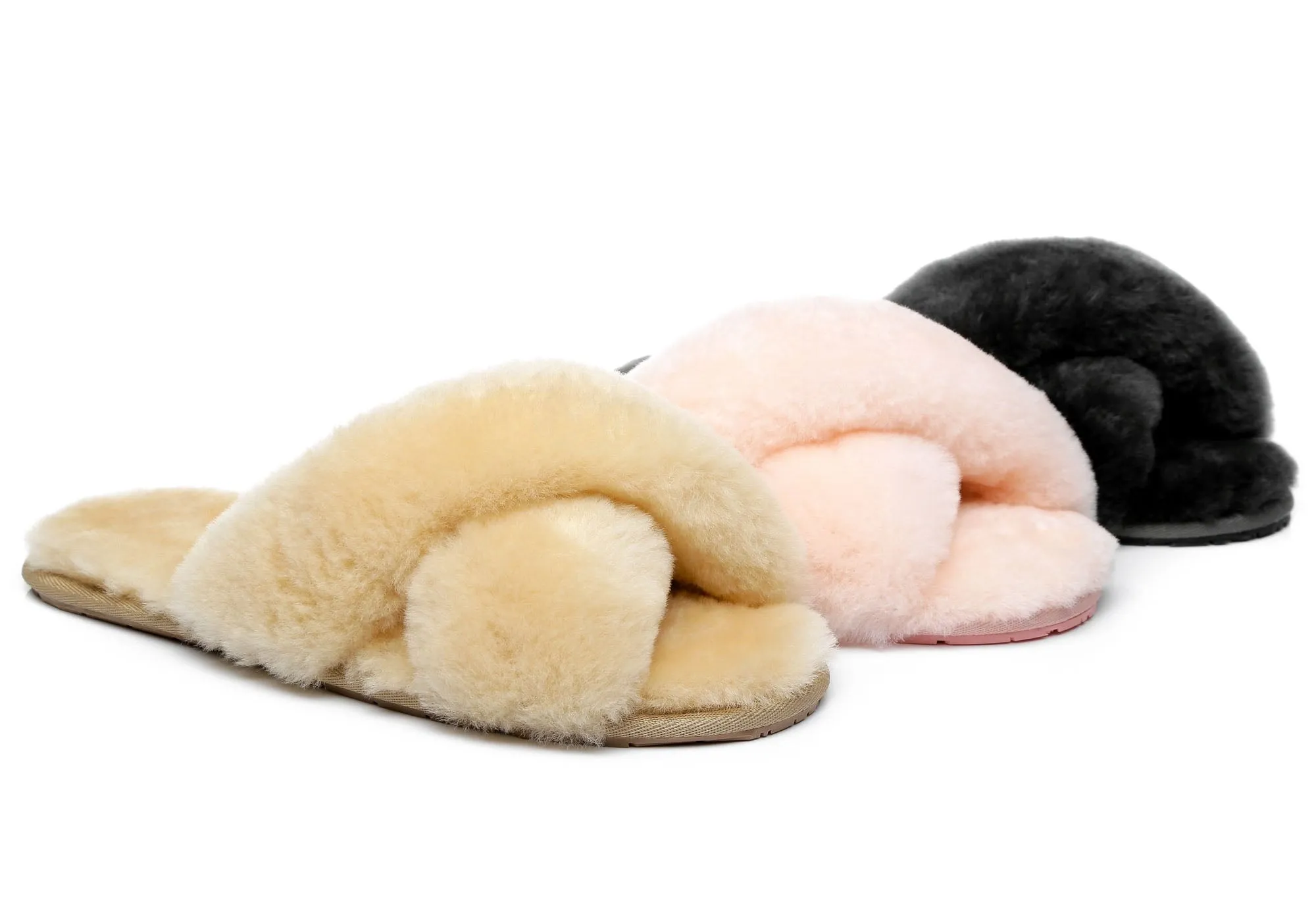 UGG Australian Shepherd Linty Damen Cross Fluffy Slide Hausschuhe UGG Schuhe