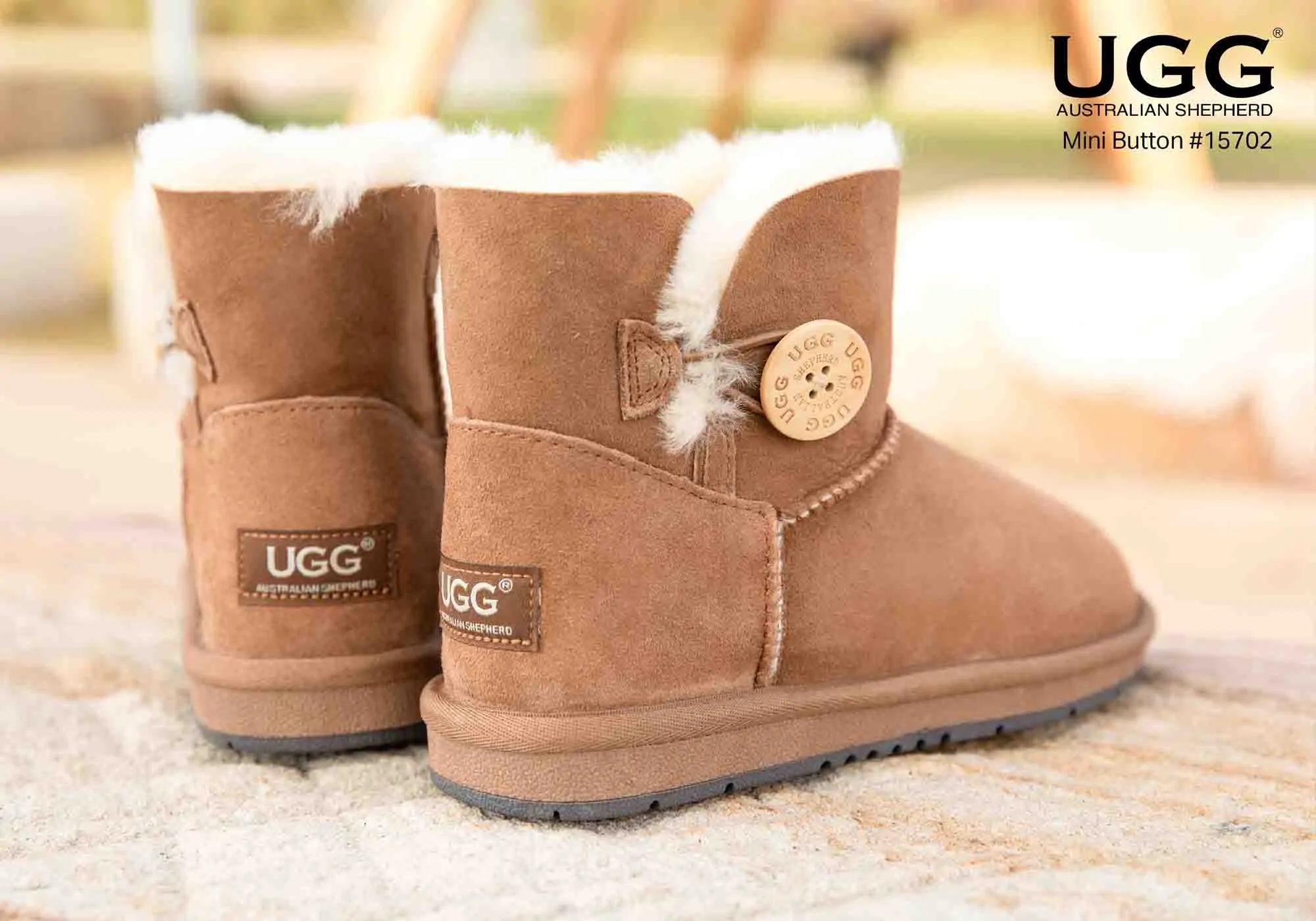 UGG Australian Shepherd Unisex Mini Knopf Ugg Stiefel UGG Schuhe