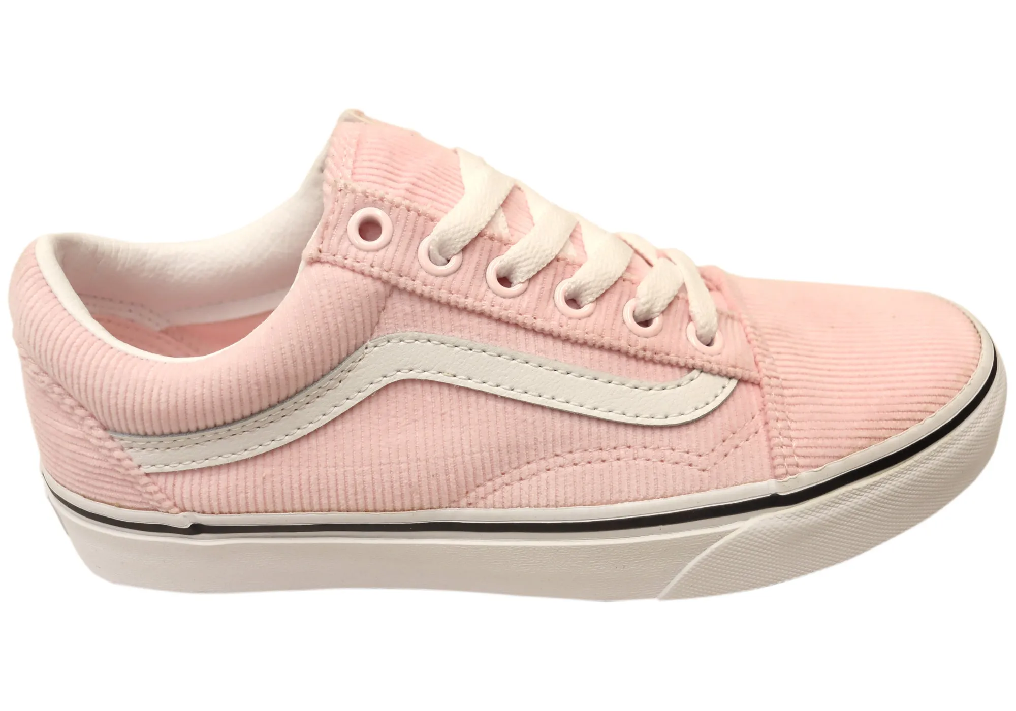 Vans Damen Old Skool Mini Cord Pink Bequeme Schnürsneaker Vans Schuhe