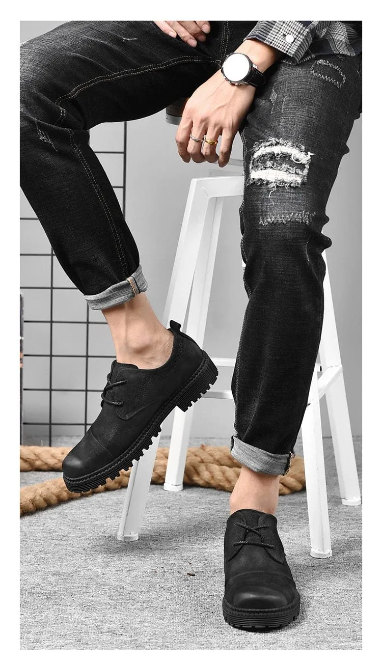West Louis™ Weiche schwarze modische Freizeitschuhe