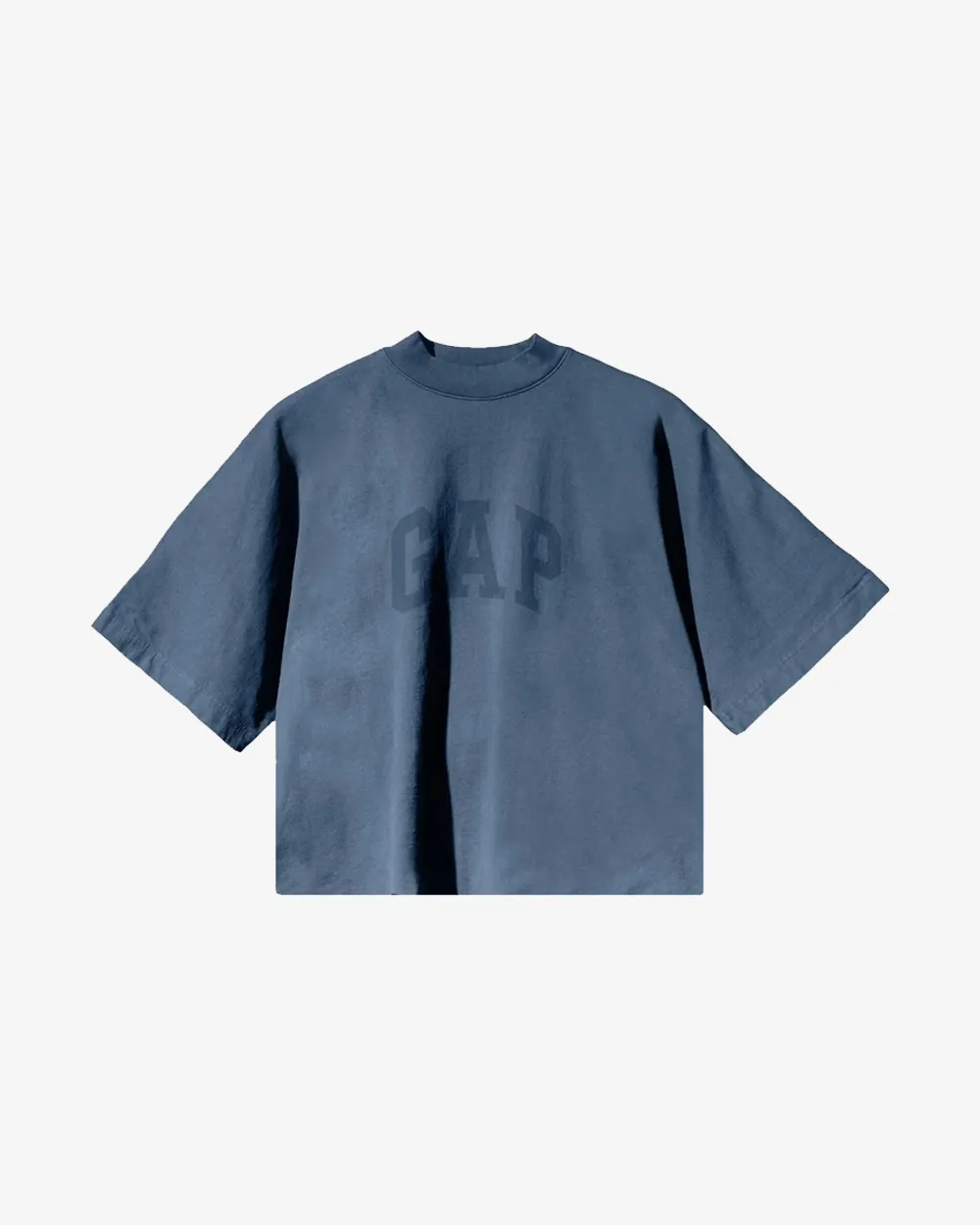 YEEZY GAP ENGINEERED BY BALENCIAGA Taube 3/4-Ärmel Dunkelblau Nahtlos T-Shirt