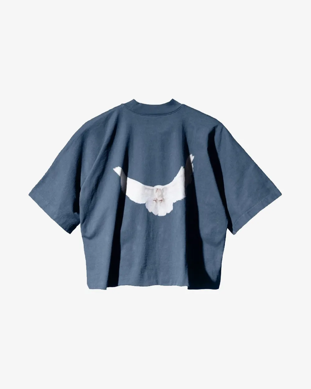 YEEZY GAP ENGINEERED BY BALENCIAGA Taube 3/4-Ärmel Dunkelblau Nahtlos T-Shirt